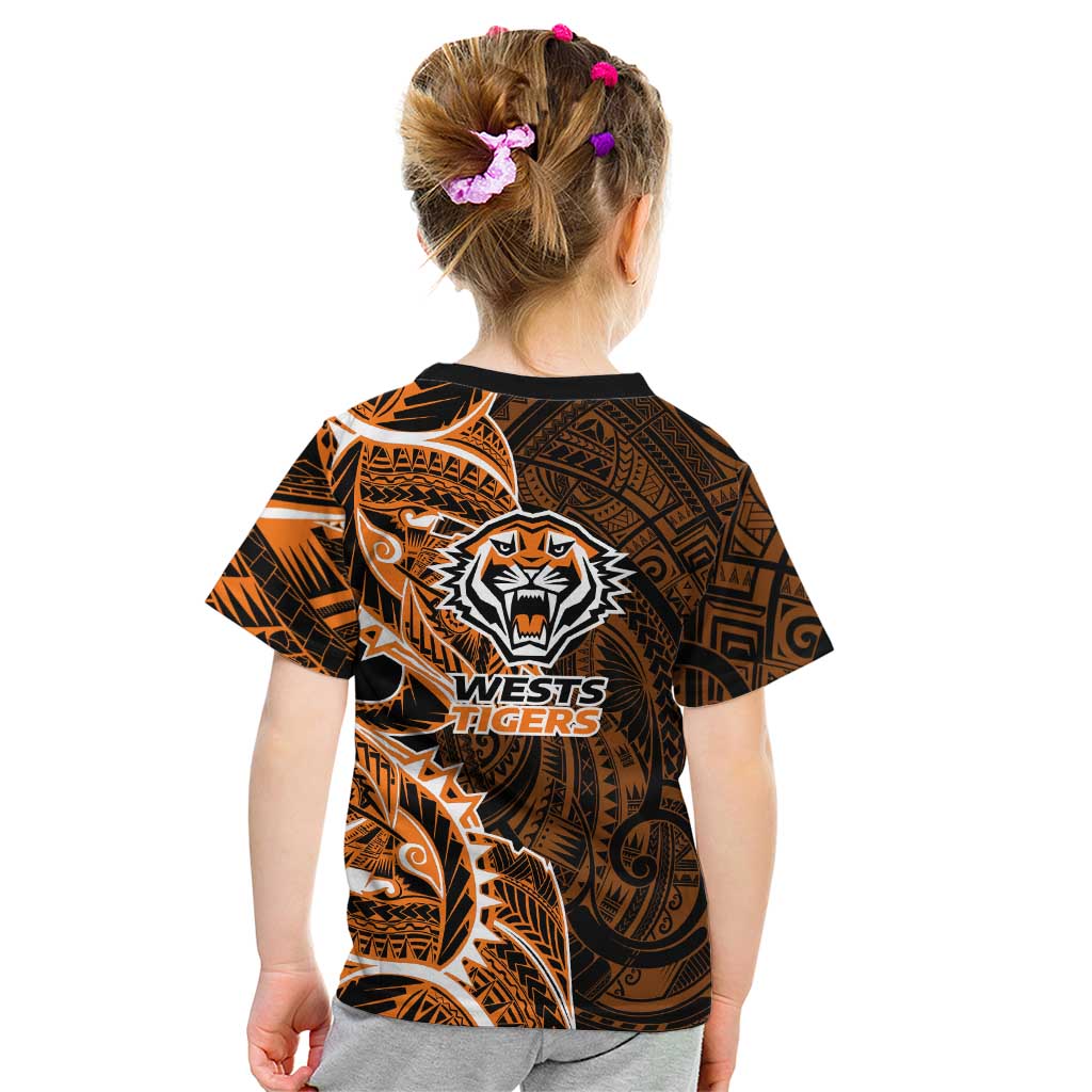 Wests Tigers Kid T Shirt Polynesian Tribal Tattoo Pacific Sport Art