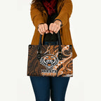 Wests Tigers Leather Bag Polynesian Tribal Tattoo Pacific Sport Art