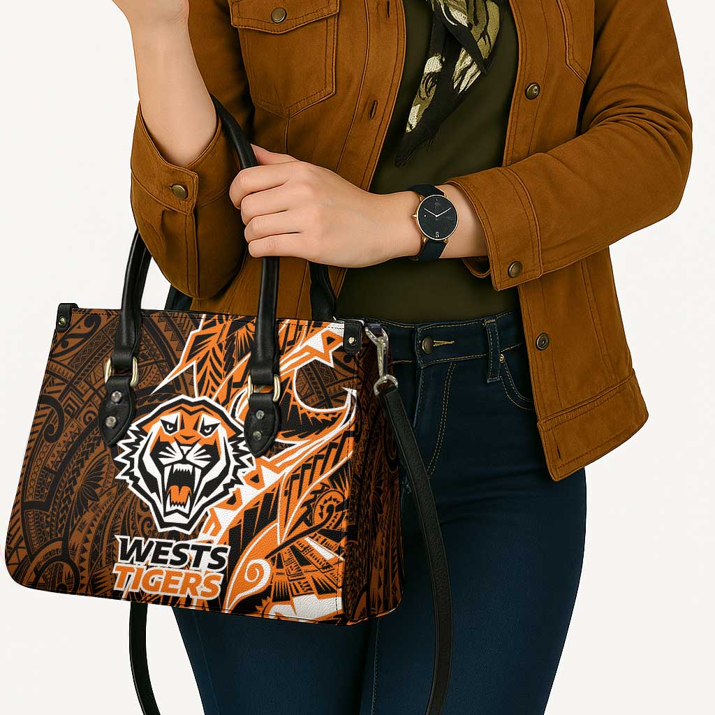 Wests Tigers Leather Bag Polynesian Tribal Tattoo Pacific Sport Art