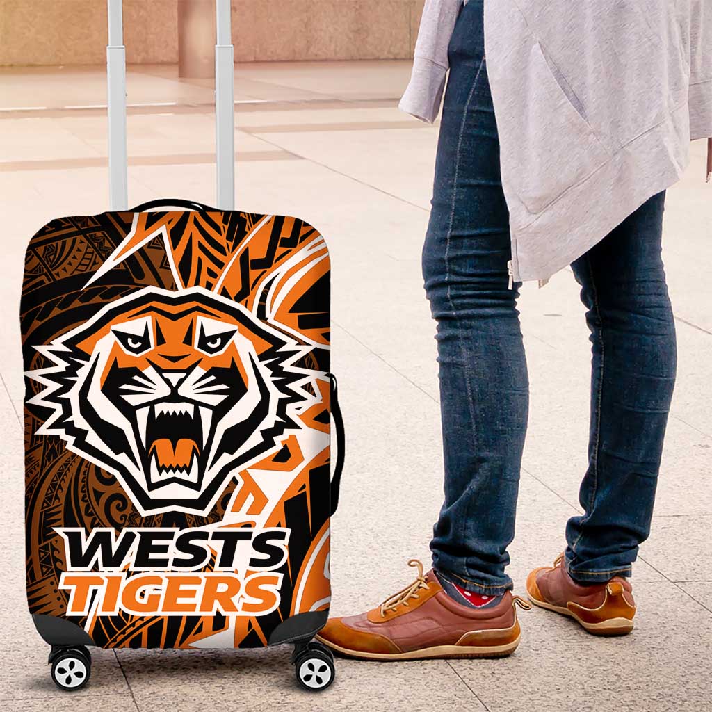 Wests Tigers Luggage Cover Polynesian Tribal Tattoo Pacific Sport Art