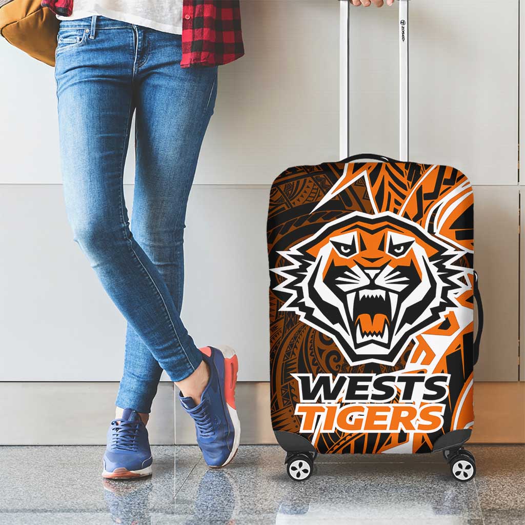 Wests Tigers Luggage Cover Polynesian Tribal Tattoo Pacific Sport Art