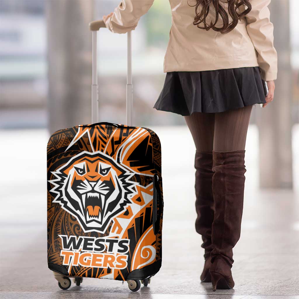 Wests Tigers Luggage Cover Polynesian Tribal Tattoo Pacific Sport Art