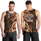 Wests Tigers Men Tank Top Polynesian Tribal Tattoo Pacific Sport Art