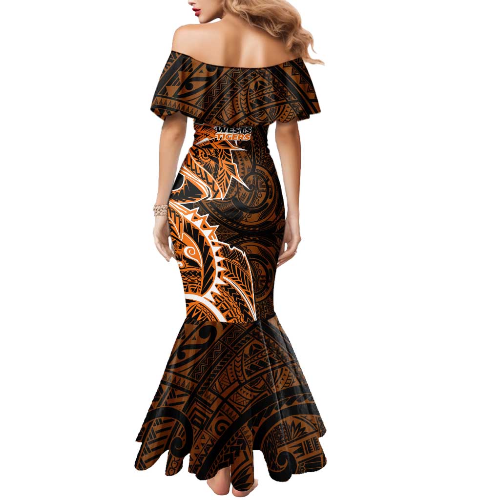 Wests Tigers Mermaid Dress Polynesian Tribal Tattoo Pacific Sport Art