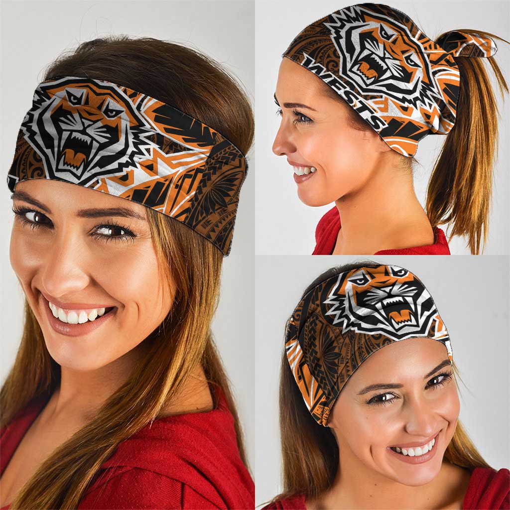 Wests Tigers Neck Gaiter Polynesian Tribal Tattoo Pacific Sport Art