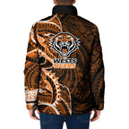 Wests Tigers Padded Jacket Polynesian Tribal Tattoo Pacific Sport Art