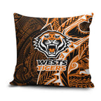 Wests Tigers Pillow Cover Polynesian Tribal Tattoo Pacific Sport Art