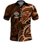 Wests Tigers Polo Shirt Polynesian Tribal Tattoo Pacific Sport Art