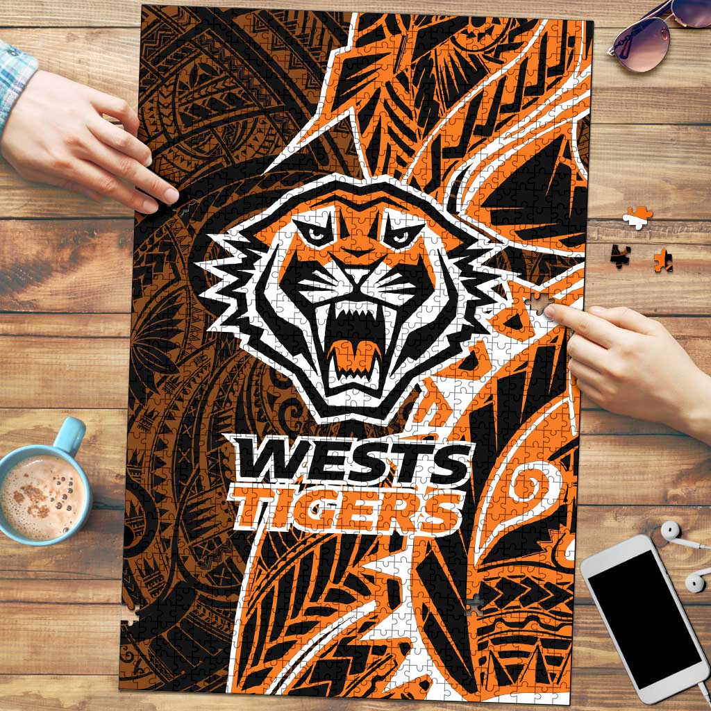 Wests Tigers Puzzle Polynesian Tribal Tattoo Pacific Sport Art