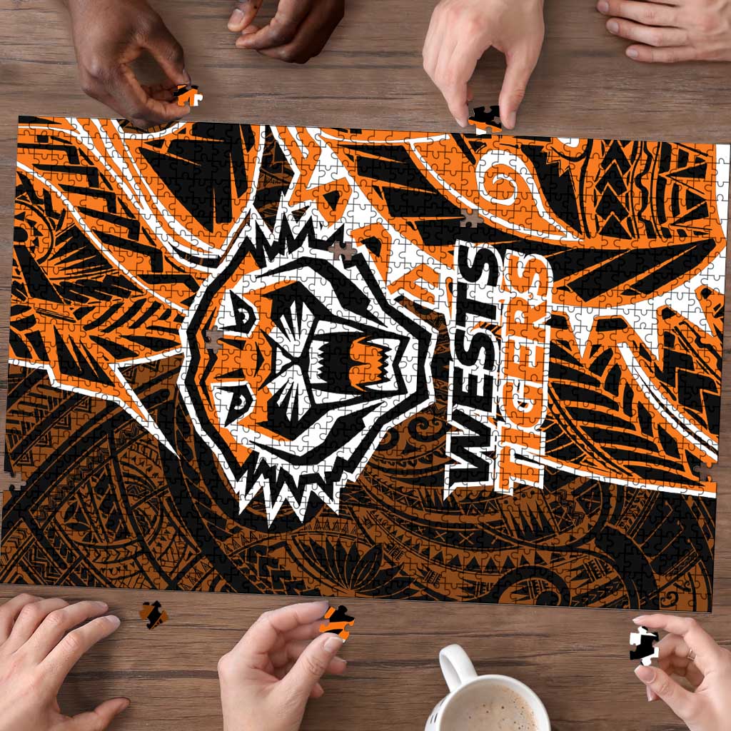 Wests Tigers Puzzle Polynesian Tribal Tattoo Pacific Sport Art
