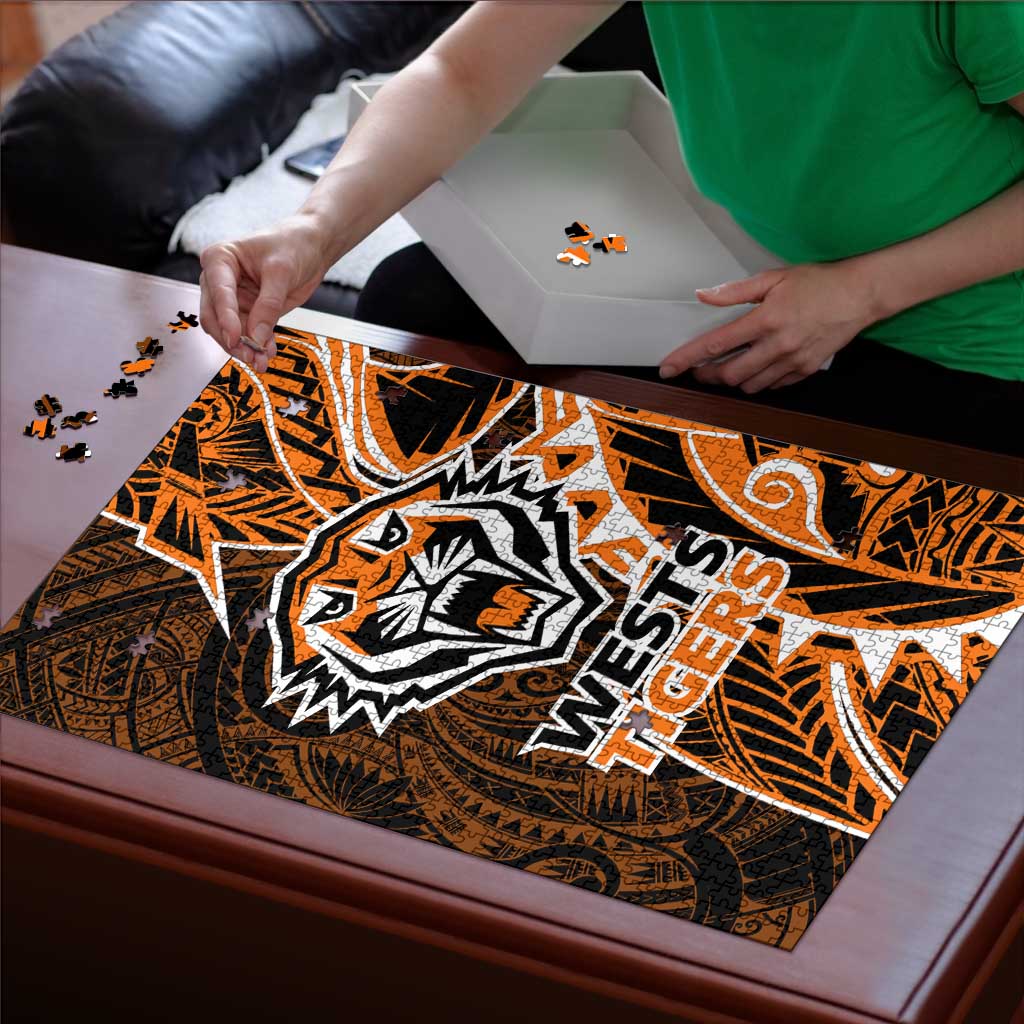 Wests Tigers Puzzle Polynesian Tribal Tattoo Pacific Sport Art