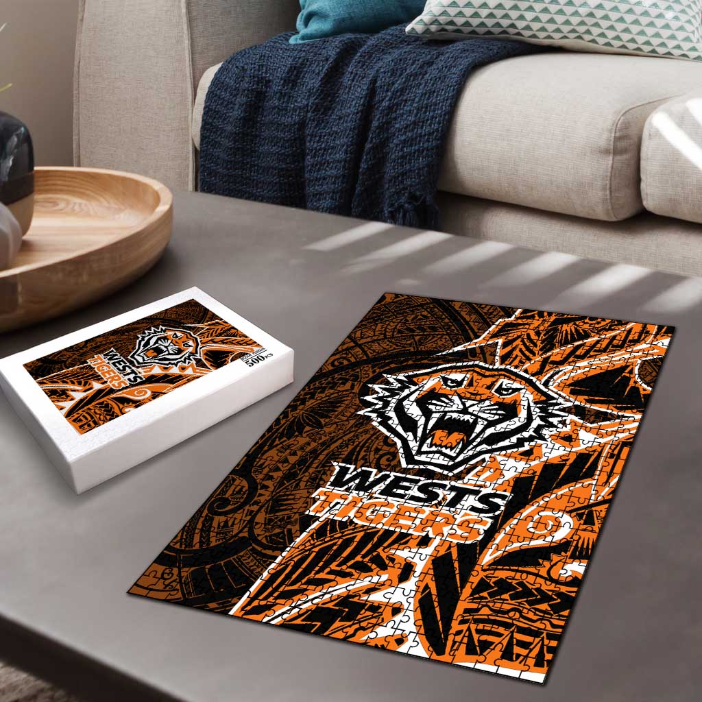 Wests Tigers Puzzle Polynesian Tribal Tattoo Pacific Sport Art