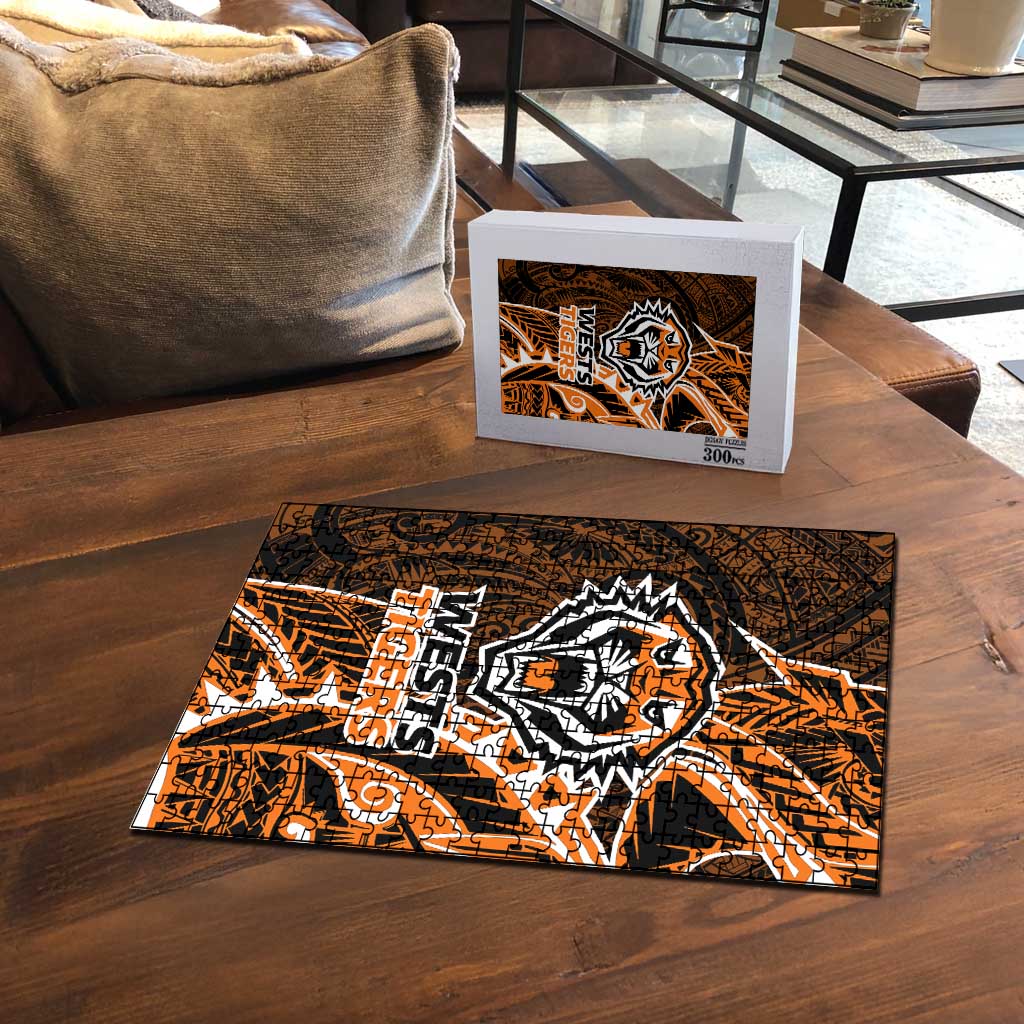 Wests Tigers Puzzle Polynesian Tribal Tattoo Pacific Sport Art