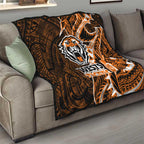 Wests Tigers Quilt Polynesian Tribal Tattoo Pacific Sport Art