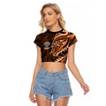 Wests Tigers Raglan Cropped T Shirt Polynesian Tribal Tattoo Pacific Sport Art