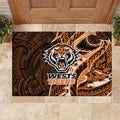 Wests Tigers Rubber Doormat Polynesian Tribal Tattoo Pacific Sport Art
