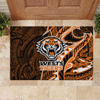Wests Tigers Rubber Doormat Polynesian Tribal Tattoo Pacific Sport Art