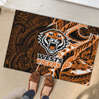 Wests Tigers Rubber Doormat Polynesian Tribal Tattoo Pacific Sport Art
