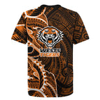 Wests Tigers Rugby Jersey Polynesian Tribal Tattoo Pacific Sport Art
