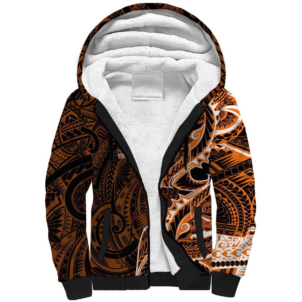 Wests Tigers Sherpa Hoodie Polynesian Tribal Tattoo Pacific Sport Art