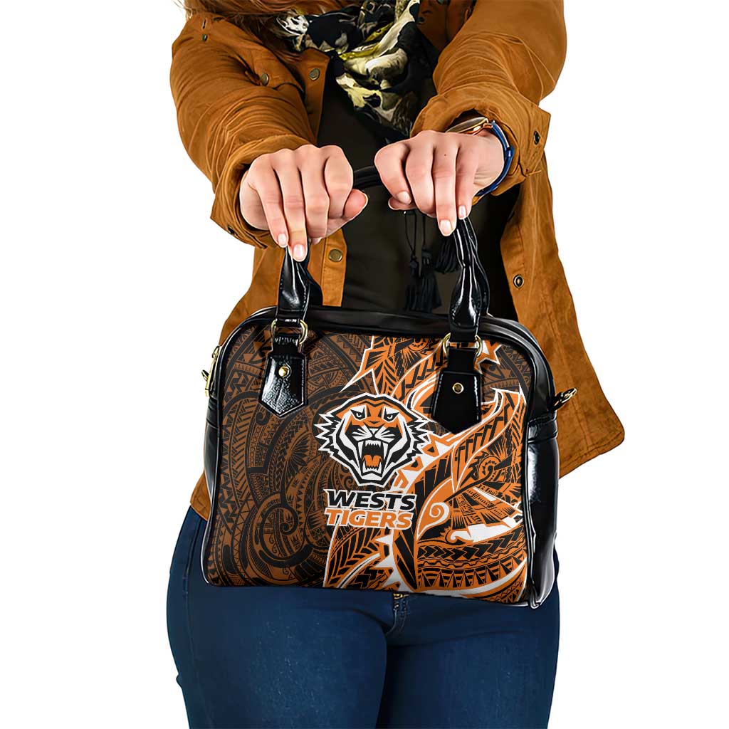 Wests Tigers Shoulder Handbag Polynesian Tribal Tattoo Pacific Sport Art