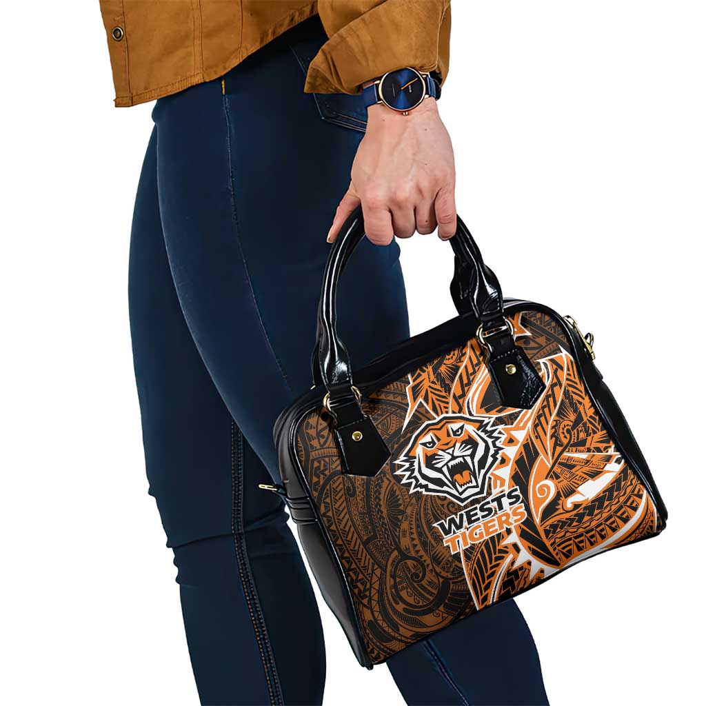 Wests Tigers Shoulder Handbag Polynesian Tribal Tattoo Pacific Sport Art