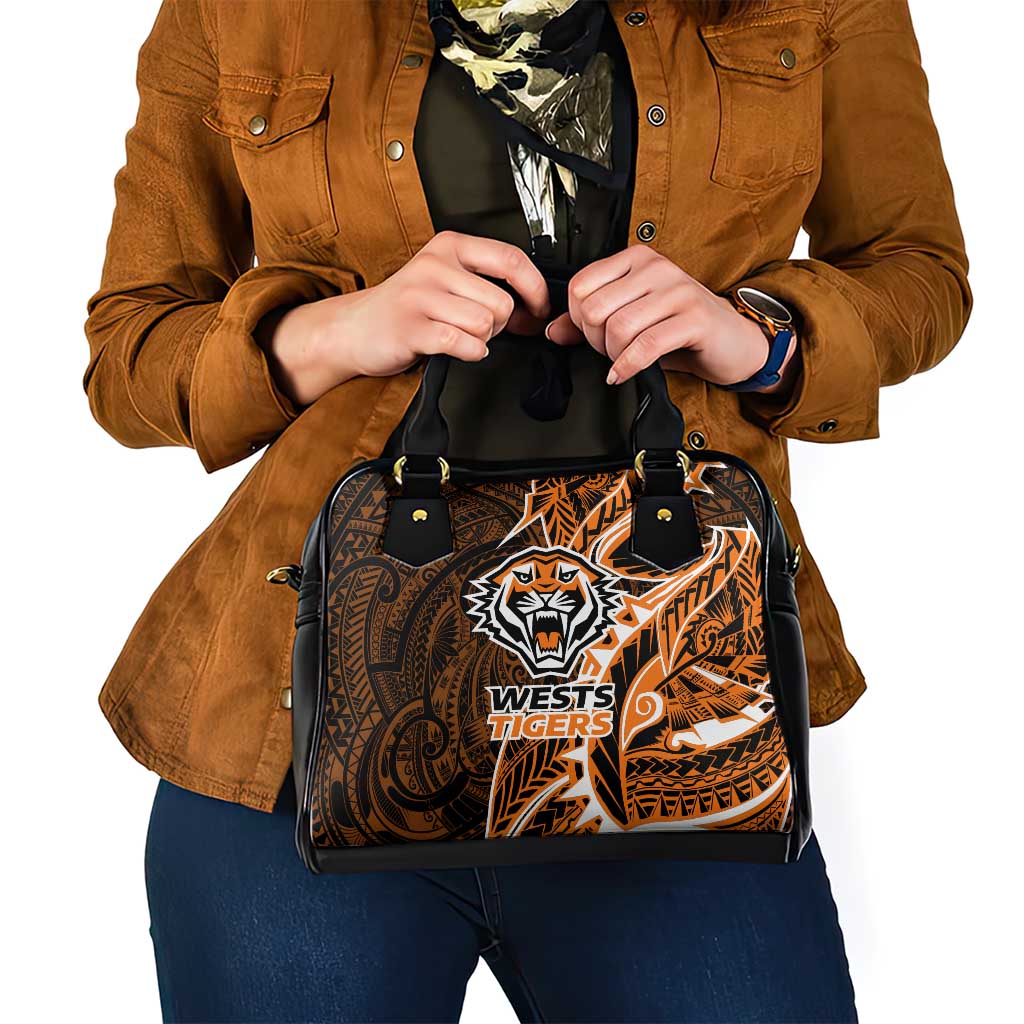 Wests Tigers Shoulder Handbag Polynesian Tribal Tattoo Pacific Sport Art