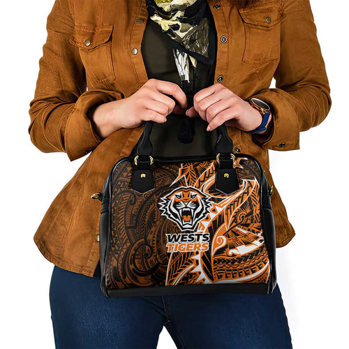 Wests Tigers Shoulder Handbag Polynesian Tribal Tattoo Pacific Sport Art