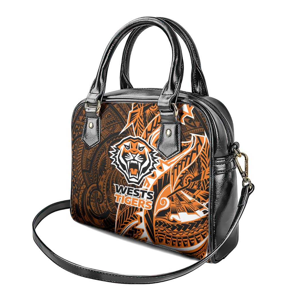Wests Tigers Shoulder Handbag Polynesian Tribal Tattoo Pacific Sport Art