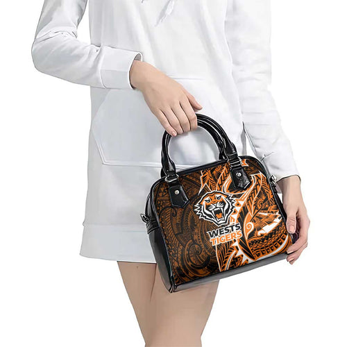 Wests Tigers Shoulder Handbag Polynesian Tribal Tattoo Pacific Sport Art