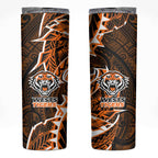 Wests Tigers Skinny Tumbler Polynesian Tribal Tattoo Pacific Sport Art