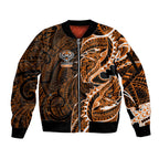 Wests Tigers Sleeve Zip Bomber Jacket Polynesian Tribal Tattoo Pacific Sport Art
