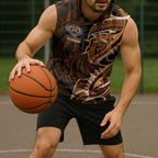 Wests Tigers Sleeveless Hoodie Polynesian Tribal Tattoo Pacific Sport Art