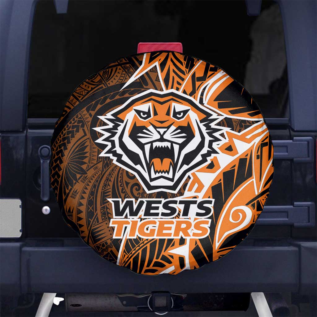 Wests Tigers Spare Tire Cover Polynesian Tribal Tattoo Pacific Sport Art