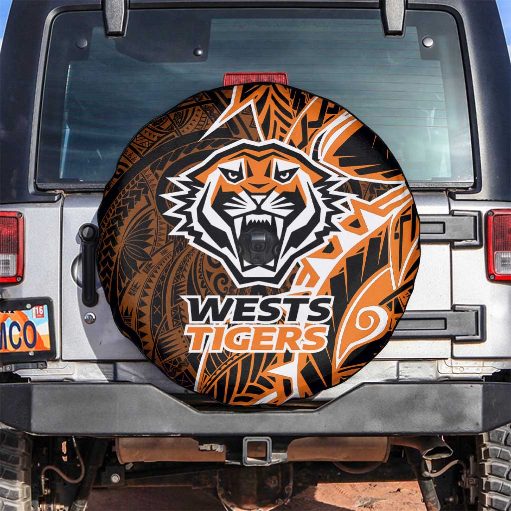 Wests Tigers Spare Tire Cover Polynesian Tribal Tattoo Pacific Sport Art