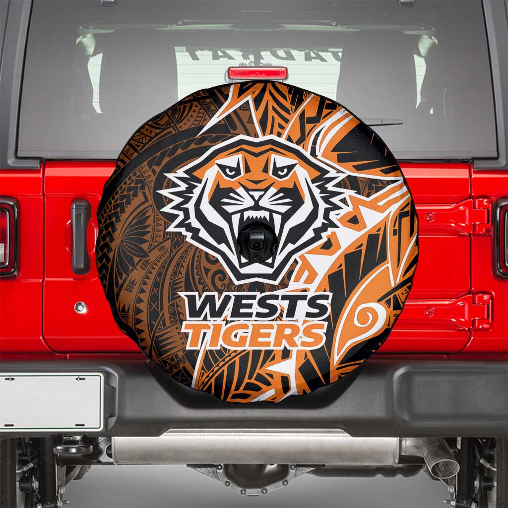Wests Tigers Spare Tire Cover Polynesian Tribal Tattoo Pacific Sport Art