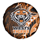 Wests Tigers Spare Tire Cover Polynesian Tribal Tattoo Pacific Sport Art