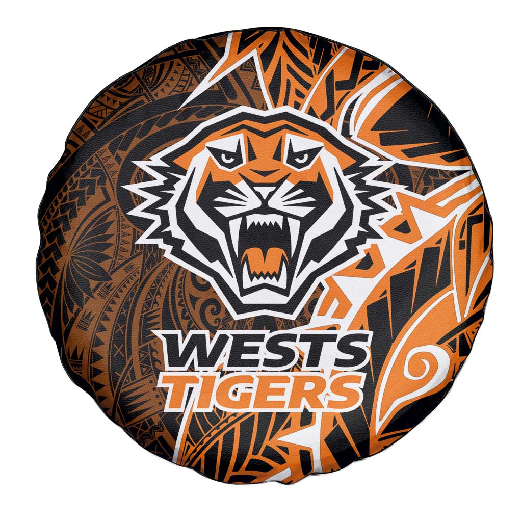 Wests Tigers Spare Tire Cover Polynesian Tribal Tattoo Pacific Sport Art