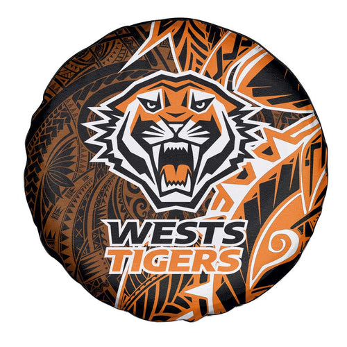 Wests Tigers Spare Tire Cover Polynesian Tribal Tattoo Pacific Sport Art