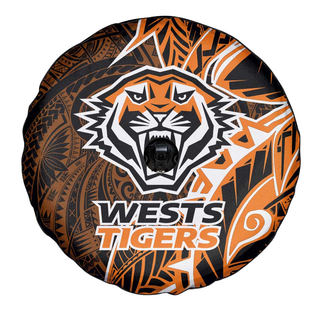 Wests Tigers Spare Tire Cover Polynesian Tribal Tattoo Pacific Sport Art