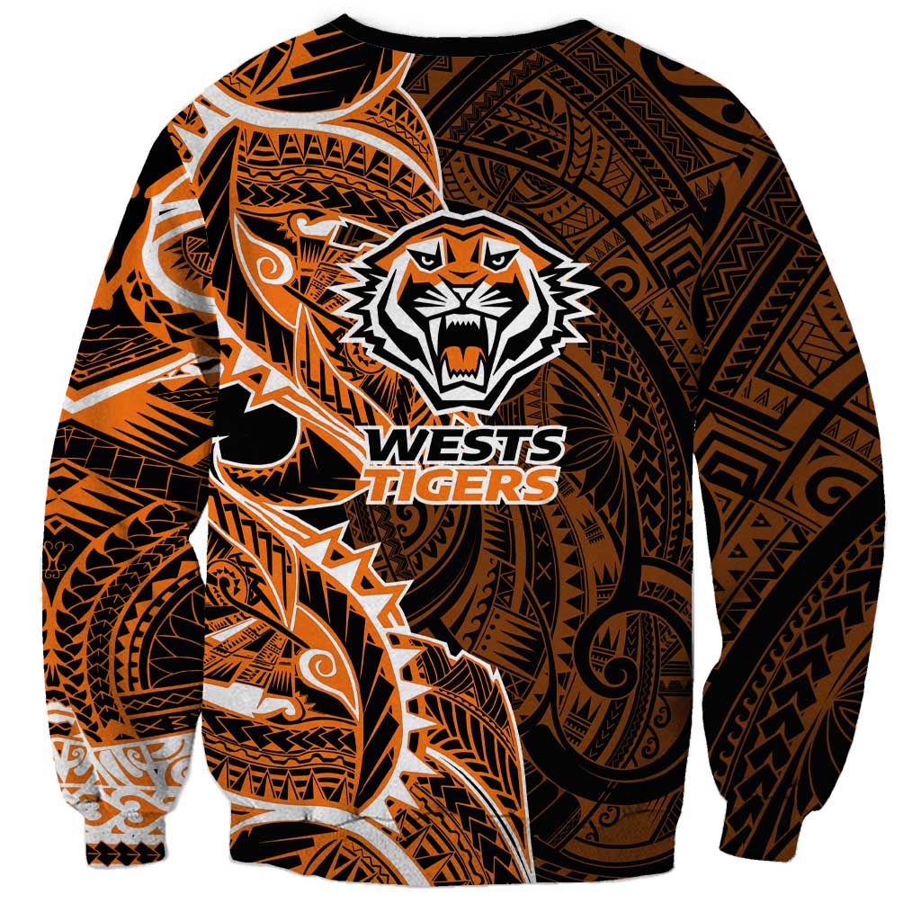 Wests Tigers Sweatshirt Polynesian Tribal Tattoo Pacific Sport Art