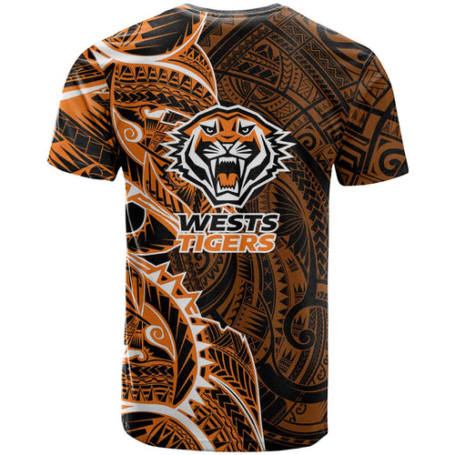 Wests Tigers T Shirt Polynesian Tribal Tattoo Pacific Sport Art