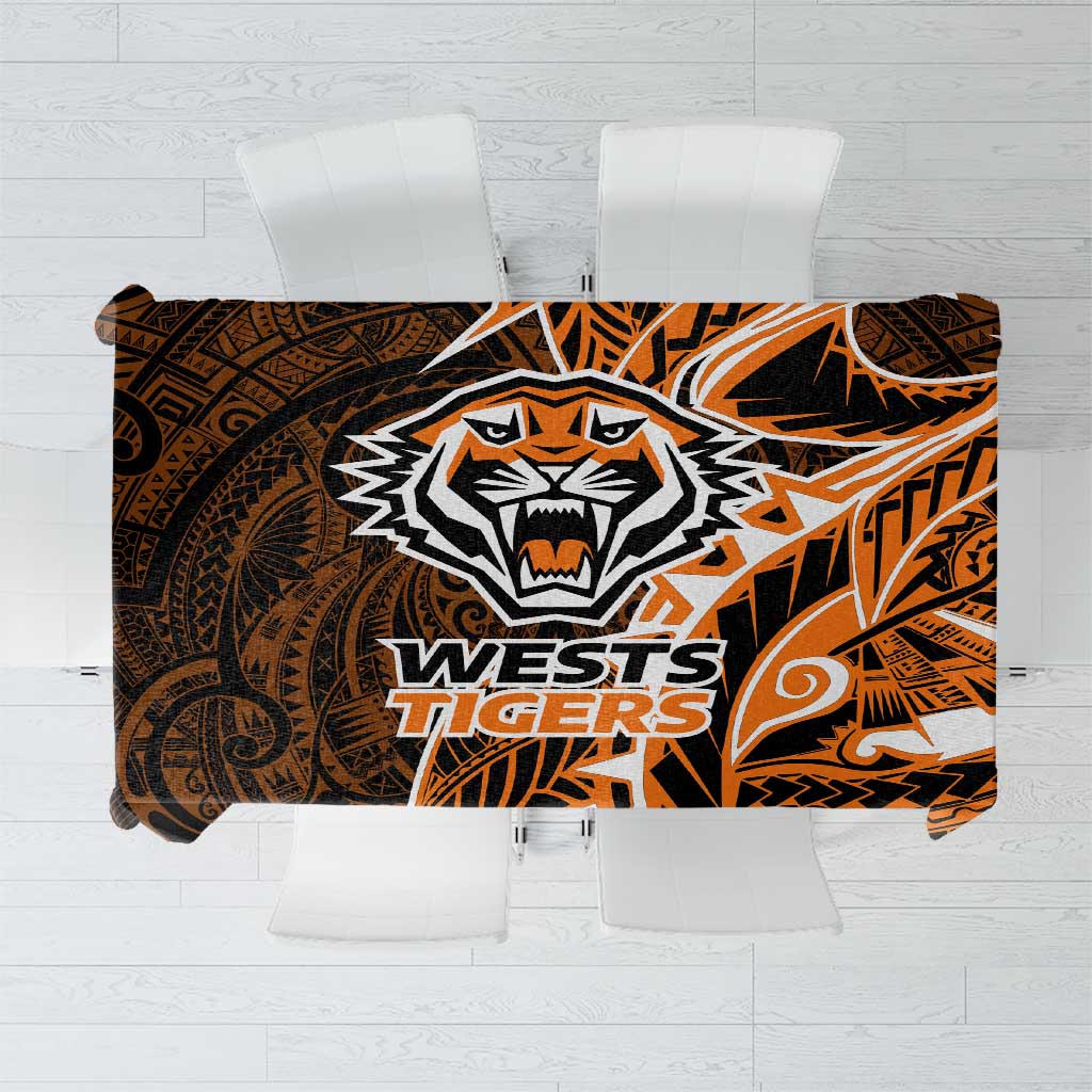 Wests Tigers Tablecloth Polynesian Tribal Tattoo Pacific Sport Art