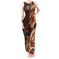 Wests Tigers Tank Maxi Dress Polynesian Tribal Tattoo Pacific Sport Art