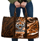 Wests Tigers Travel Bag Polynesian Tribal Tattoo Pacific Sport Art