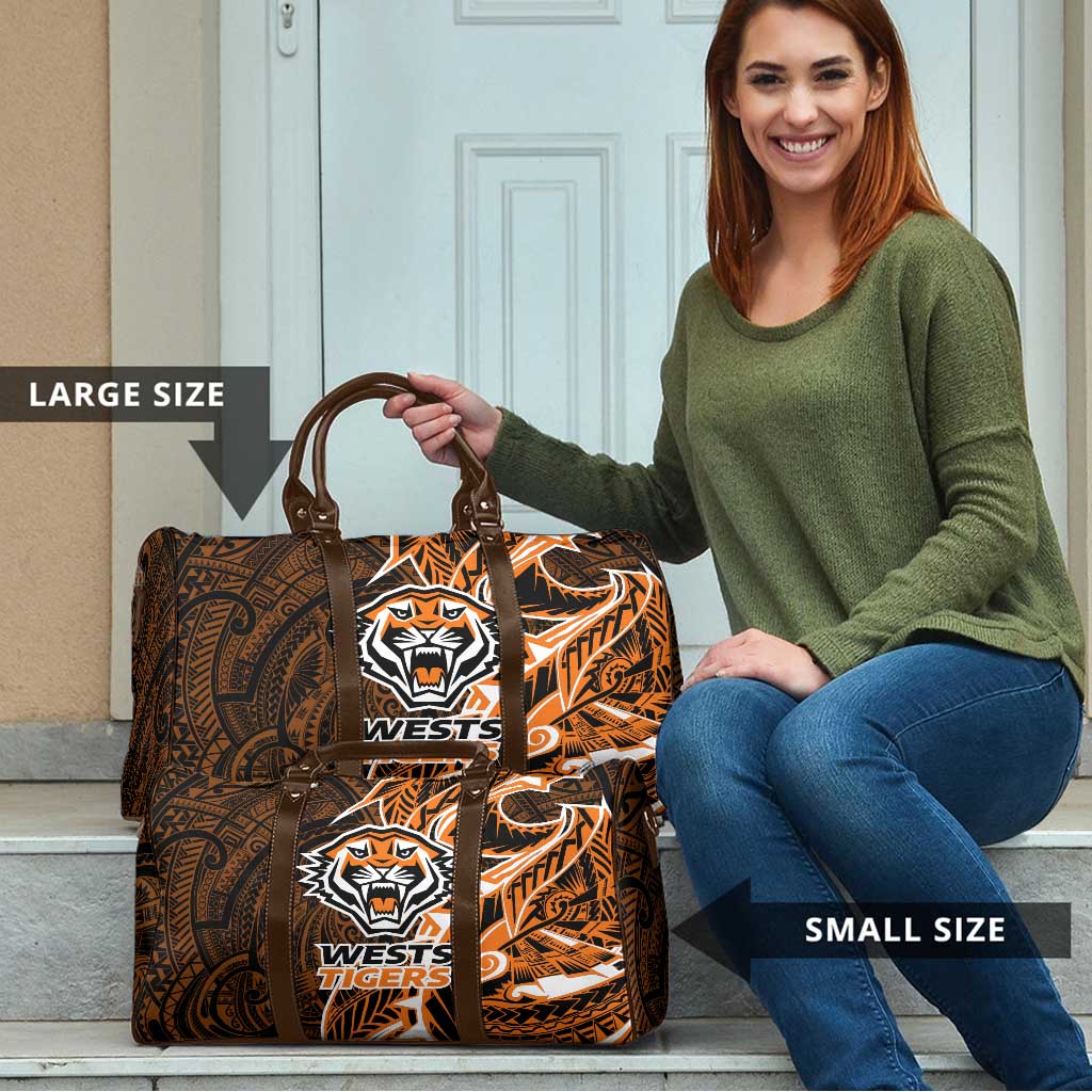 Wests Tigers Travel Bag Polynesian Tribal Tattoo Pacific Sport Art