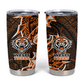 Wests Tigers Tumbler Cup Polynesian Tribal Tattoo Pacific Sport Art