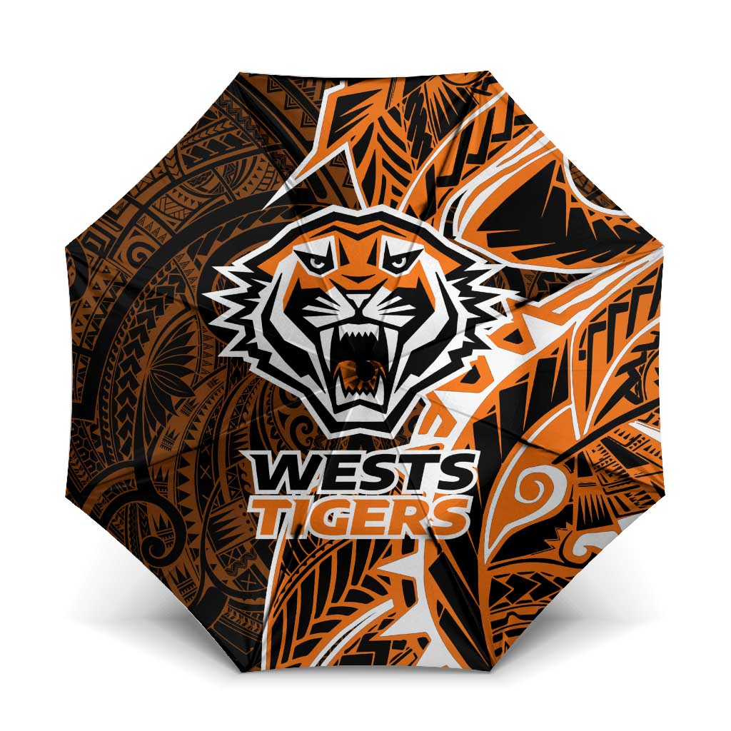 Wests Tigers Umbrella Polynesian Tribal Tattoo Pacific Sport Art
