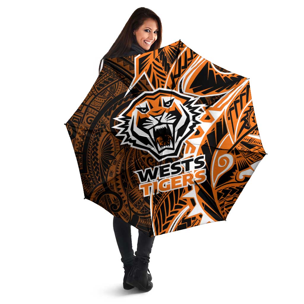 Wests Tigers Umbrella Polynesian Tribal Tattoo Pacific Sport Art