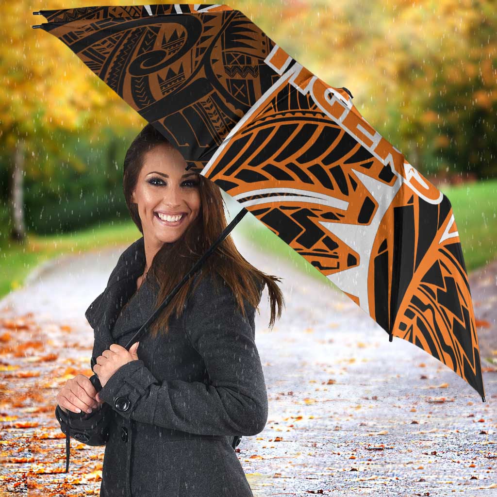 Wests Tigers Umbrella Polynesian Tribal Tattoo Pacific Sport Art
